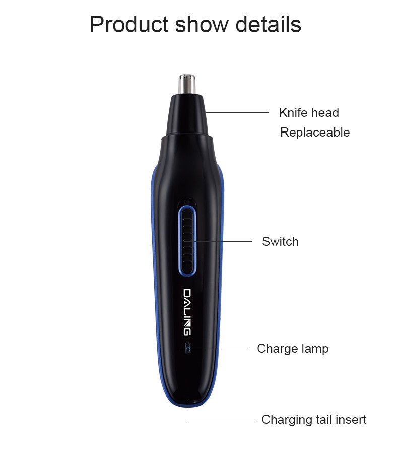 DALING-7015 Electric Nose Hair Trimmer and Temples Trimmer Multi-functional Set Nose Hair Trimmer Wholesale Cross-border detail image 10