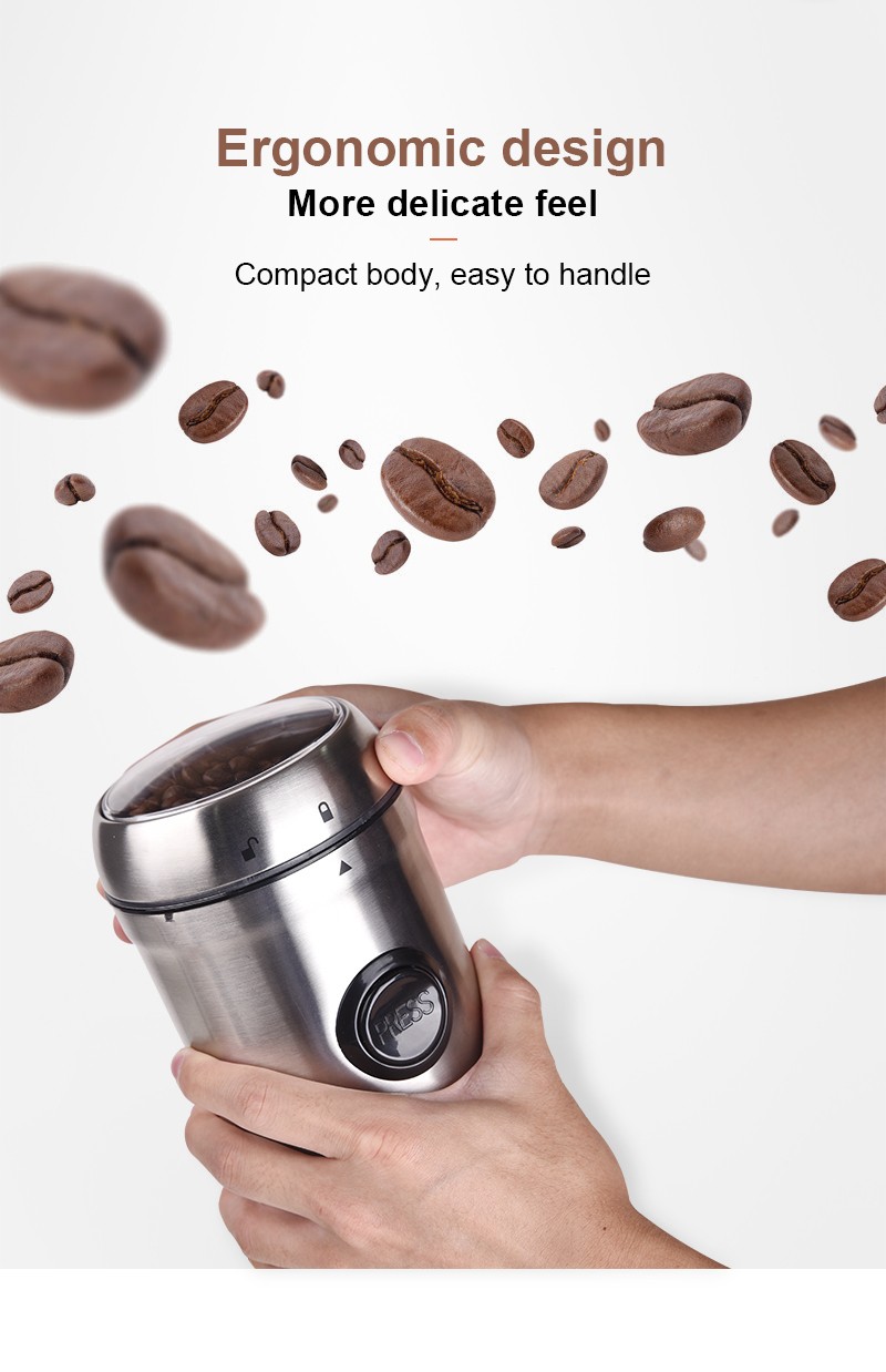 DSP丹松 家用迷你便携式咖啡磨豆机电动打粉小型半自动咖啡研磨机详情图4
