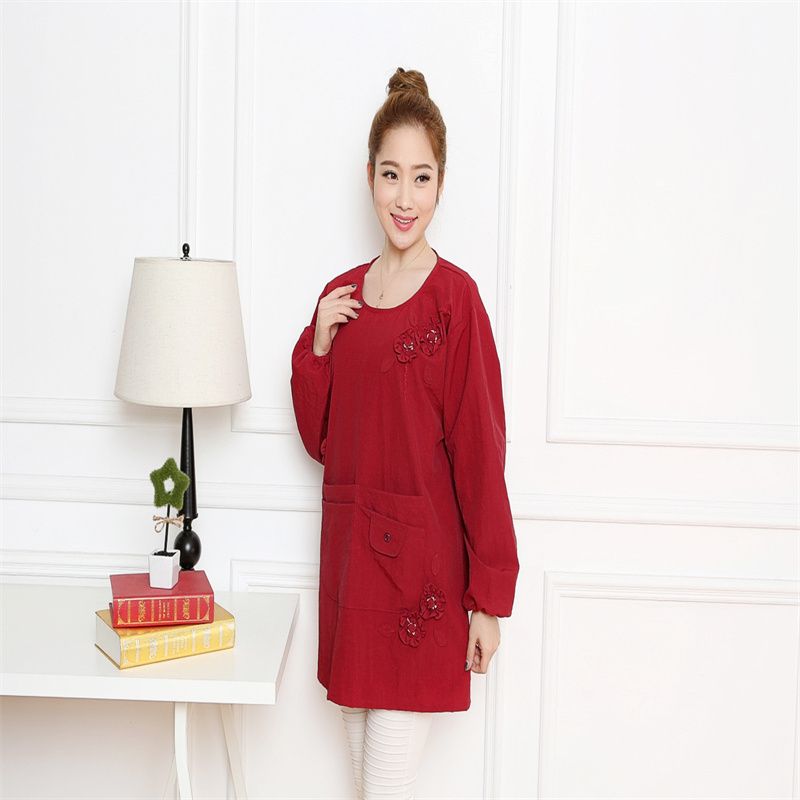 Odo knitted daily necessities long short sleeve apron overalls baking set overalls 6 thumbnail