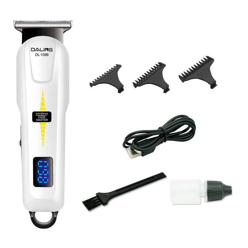Darling DALING-1096 tallas cortador de pelo cortador de pelo eléctrico cortador de pelo corte de borde blanco LED pantalla digital herramienta de corte de pelo cortador de pelo afeitado artefacto de cabeza para adultos y niños empujador eléctrico comercio exterior al por mayor Item Picture
