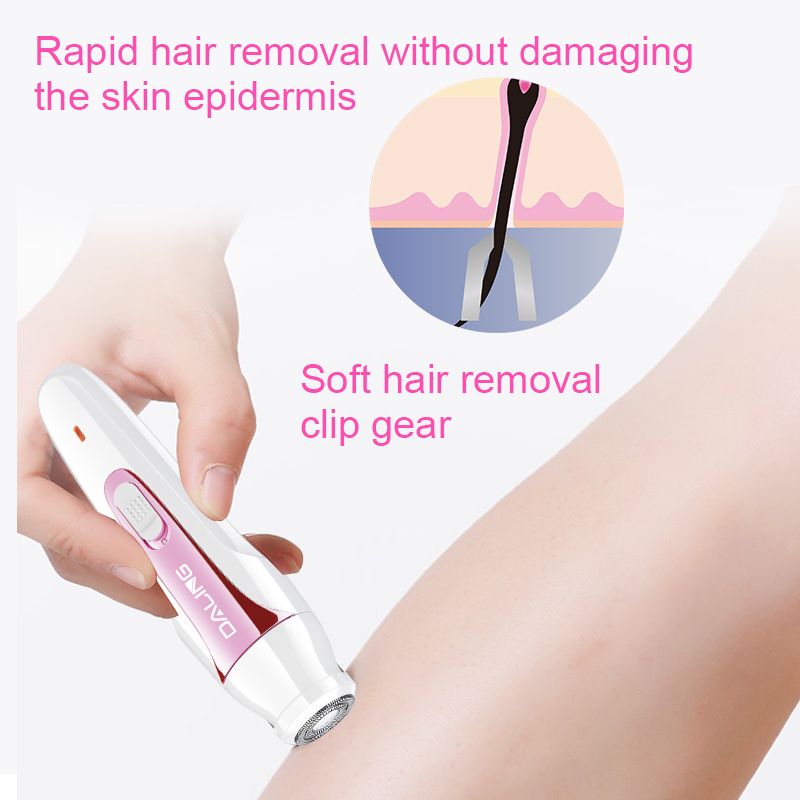 Daling DL-6019 Lady USB charging pull-out hair remover, Shaver, Razor, Hair Remover with light for cross-border use Application Scenario