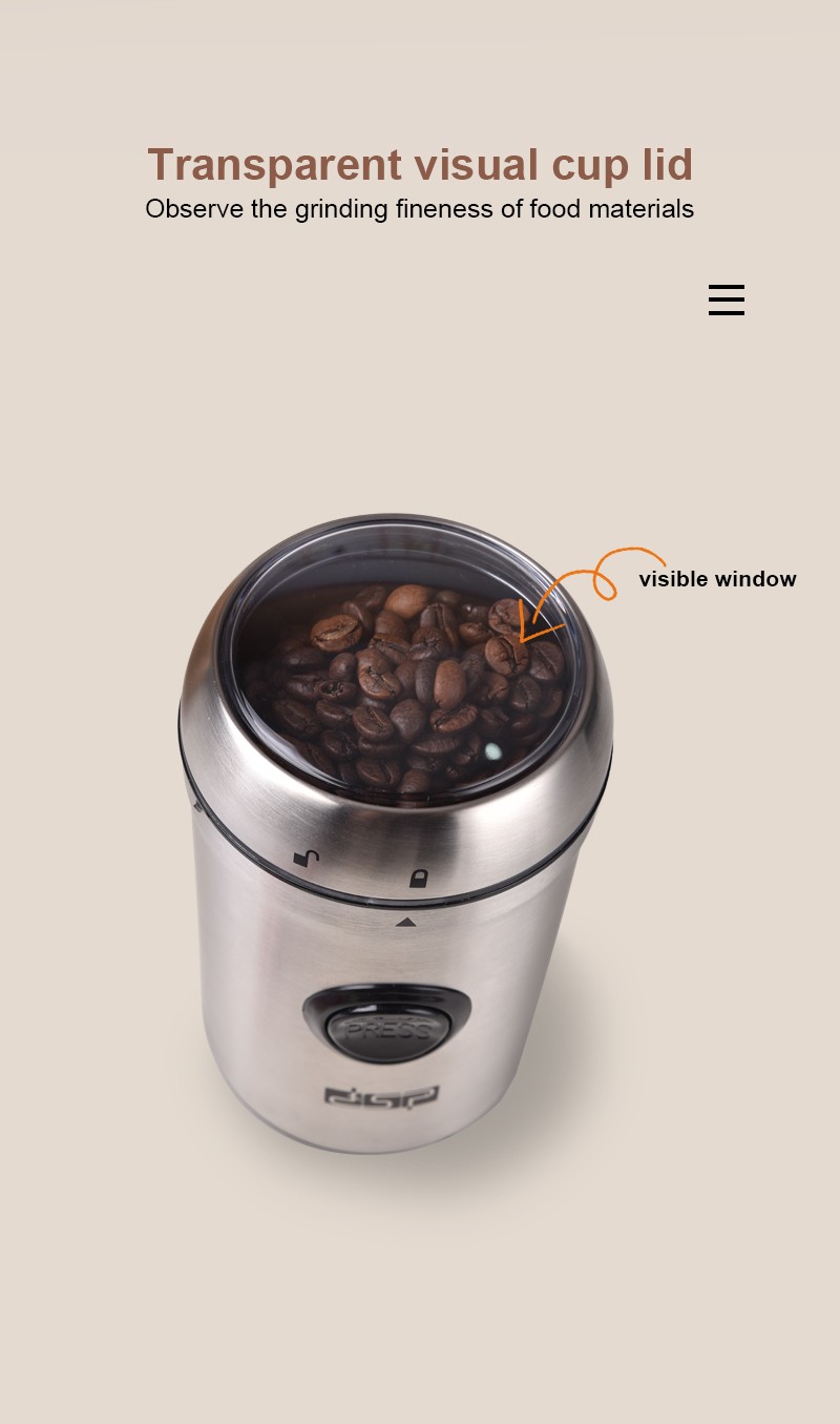 DSP丹松 家用迷你便携式咖啡磨豆机电动打粉小型半自动咖啡研磨机详情图8