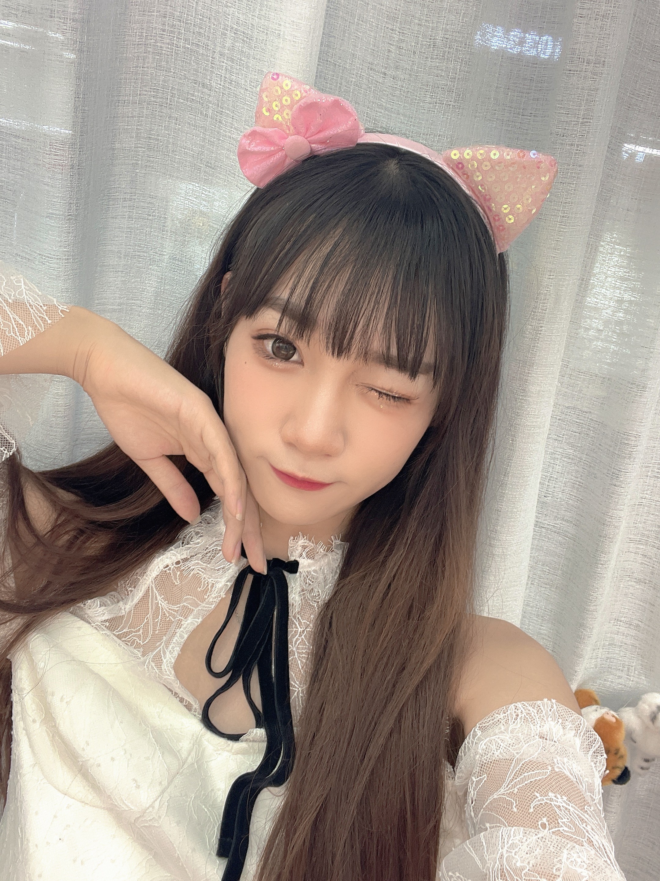 A versatile Chinese-style accessory for Hanfu without hair entanglement - the super cute series of round cat-ear hair bands detail image 7