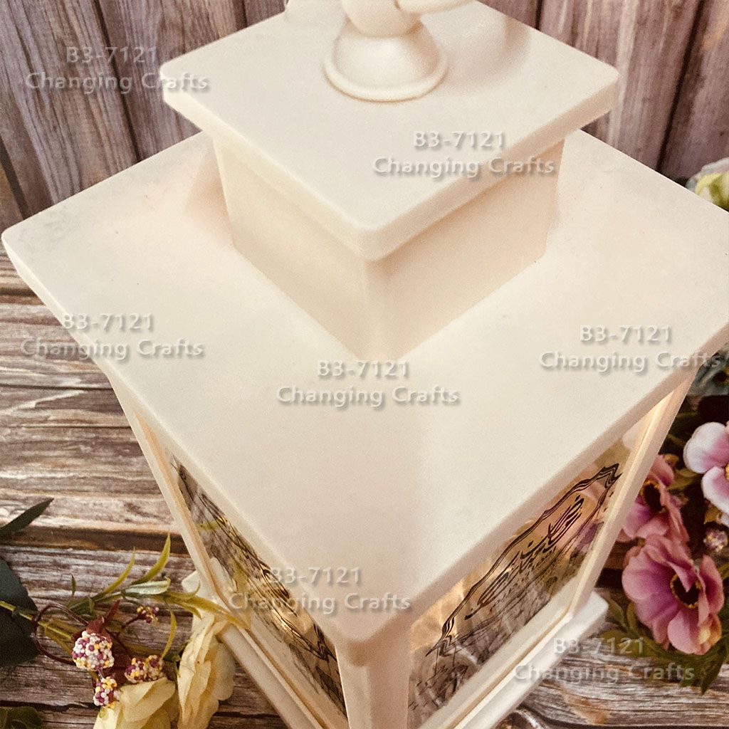 Ramadan Christmas lantern, antique kerosene flame, plastic creative decoration, electronic candle stand, imported cross-border wholesale, street stall, Douyin bestseller, wedding road guide, LED horse lantern, soft decoration prop, fireplace RK006 details Picture