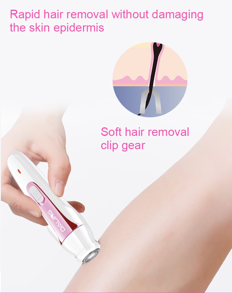 Daling DL-6019 Lady USB charging pull-out hair remover, Shaver, Razor, Hair Remover with light for cross-border use detail image 7