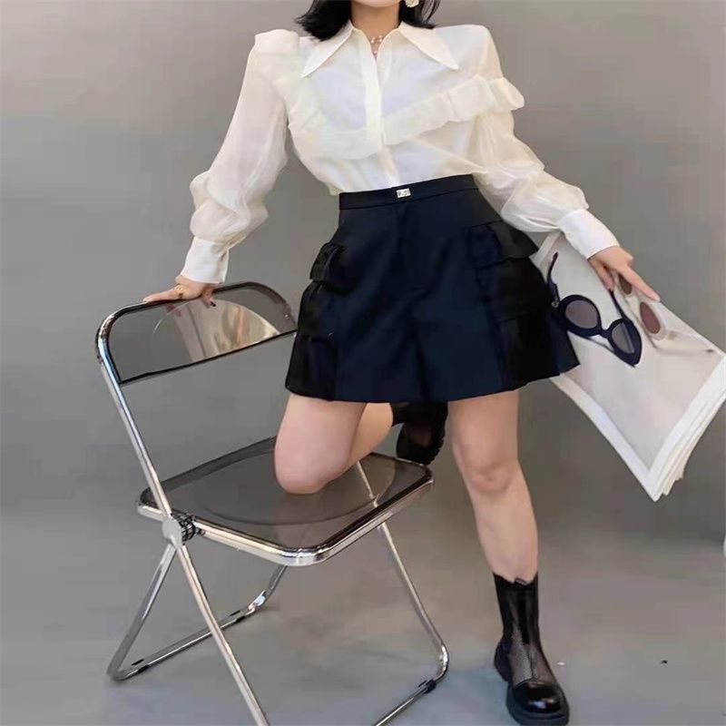 早秋女装今年流行的新款上衣慵懒风温柔韩系上衣罩衫初秋时尚139