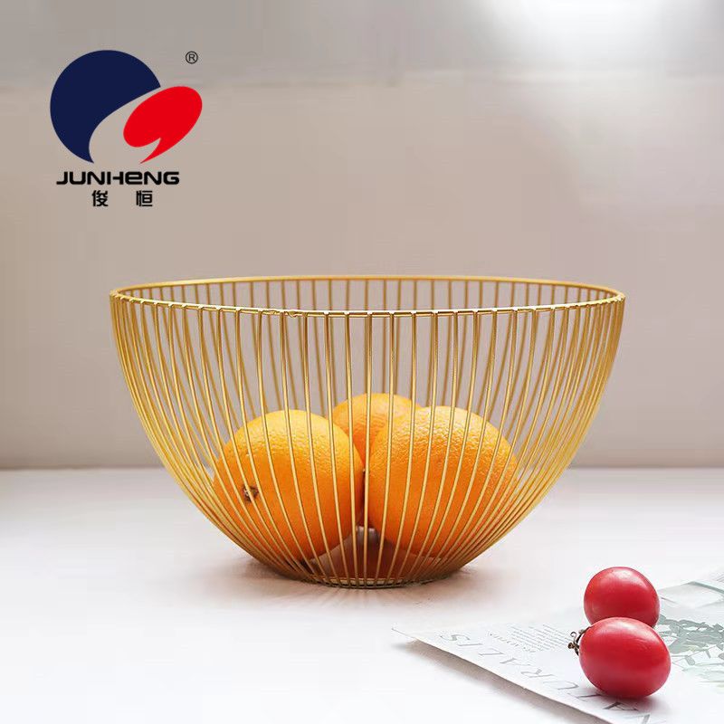 Nordic iron fruit basket creative storage drain basket home living room fruit basket a snack hollowed out over the basin details Picture