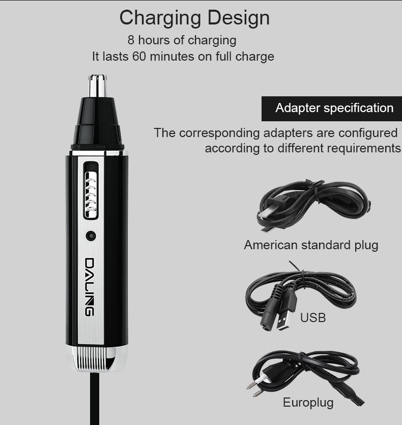 DALING-7003 Electric Nose Hair Trimmer, Multi-functional Set, Razor, Nose hair Trimmer, Eyebrow Trimmer wholesale detail image 8