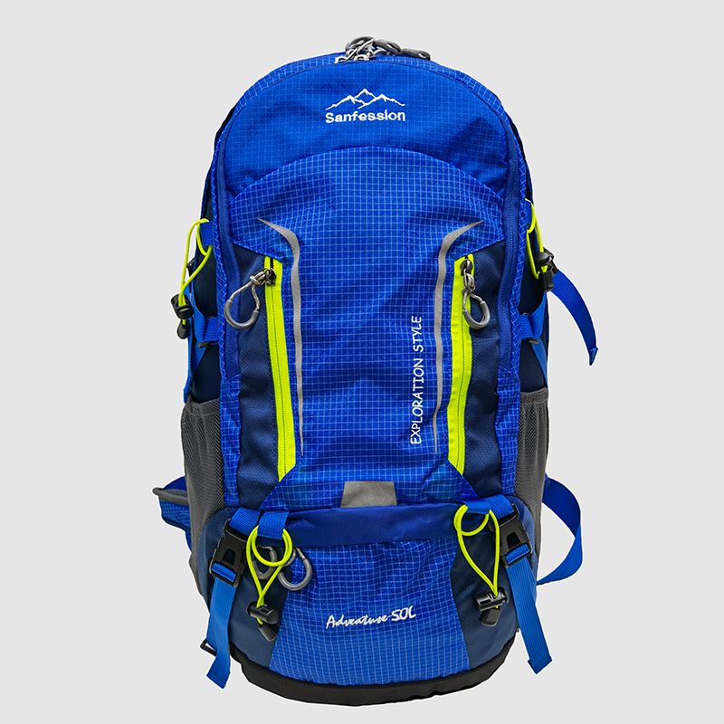 50L outdoor mountaineering backpack with steel frame carrying professional mountaineering bag backpack