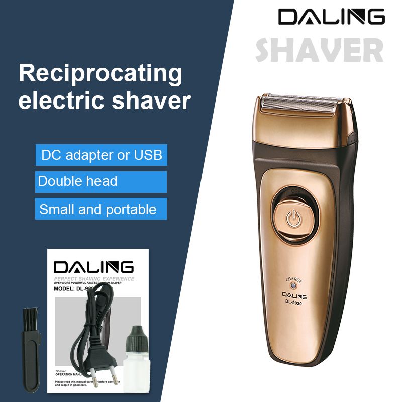 达玲DALING-9020电动剃须刀刮胡刀充电式胡须刀往复式剃须刀批发