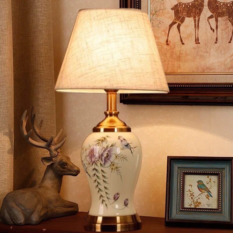 LED table lamp, LED ceramic table lamp, LED country-style table lamp detail image 4
