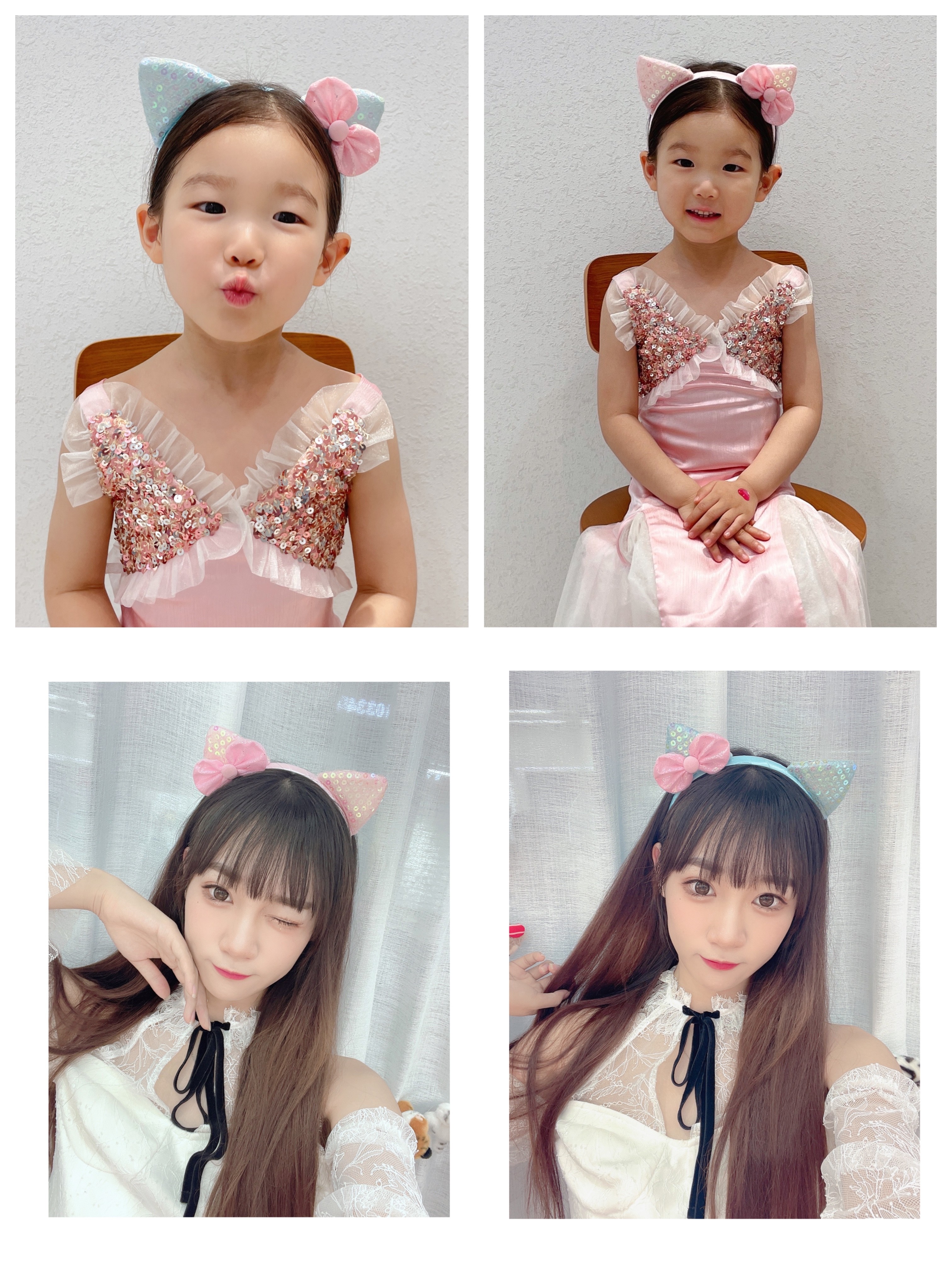 A versatile Chinese-style accessory for Hanfu without hair entanglement - the super cute series of round cat-ear hair bands detail image 1