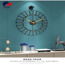 极简约挂钟北欧客厅个性静音美式钟表新款创意潮流奢华家用大挂表