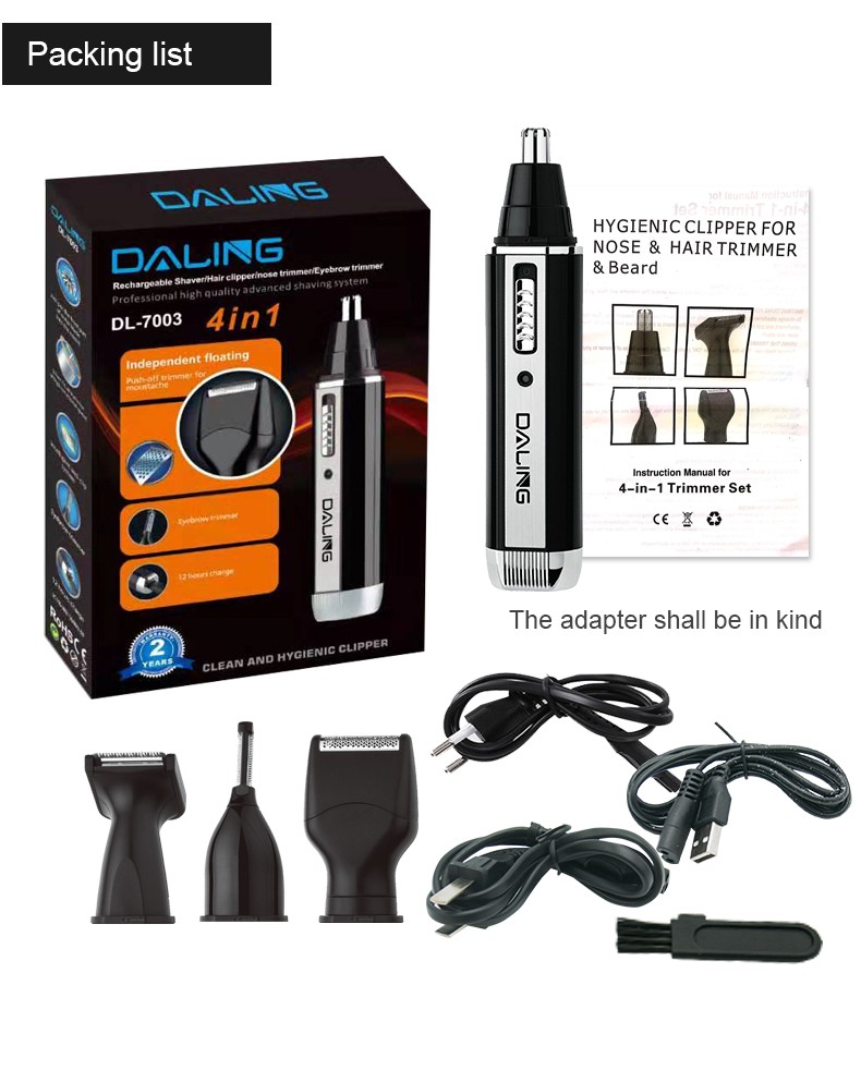 DALING-7003 Electric Nose Hair Trimmer, Multi-functional Set, Razor, Nose hair Trimmer, Eyebrow Trimmer wholesale detail image 13