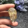 The natural titanium rutile pendant of the bright color crystal jewelry measures 37.6 millimeters in length, 18.6 millimeters in width and 9.32 millimeters in thickness Specification image