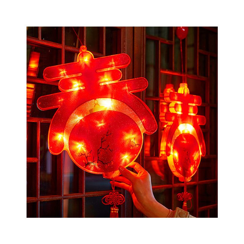 春节装饰灯过年氛围门口福字吸盘灯红灯笼挂饰灯串新年元旦小彩灯产品图
