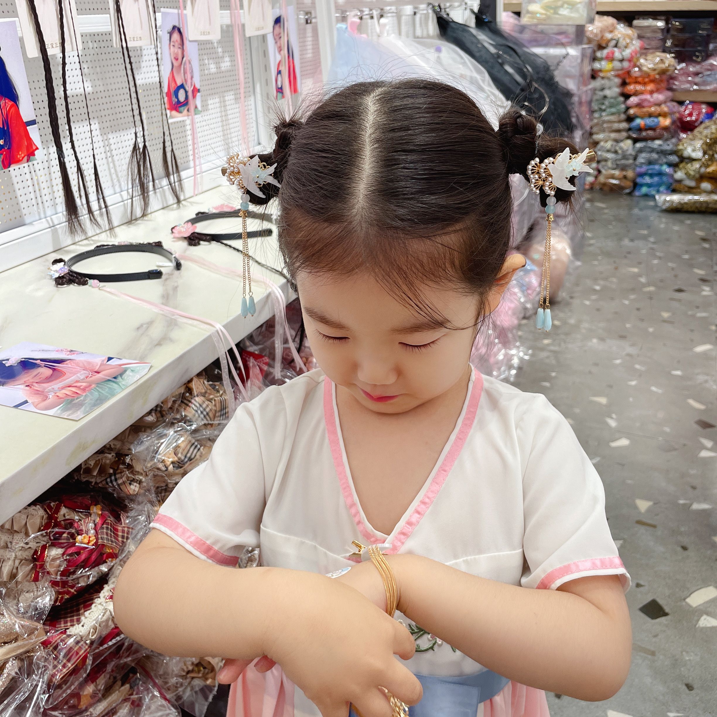 Hairless Hanfu versatile Chinese-style accessories - Chinese-style - Auspicious cloud and White Dove pairing Specification image