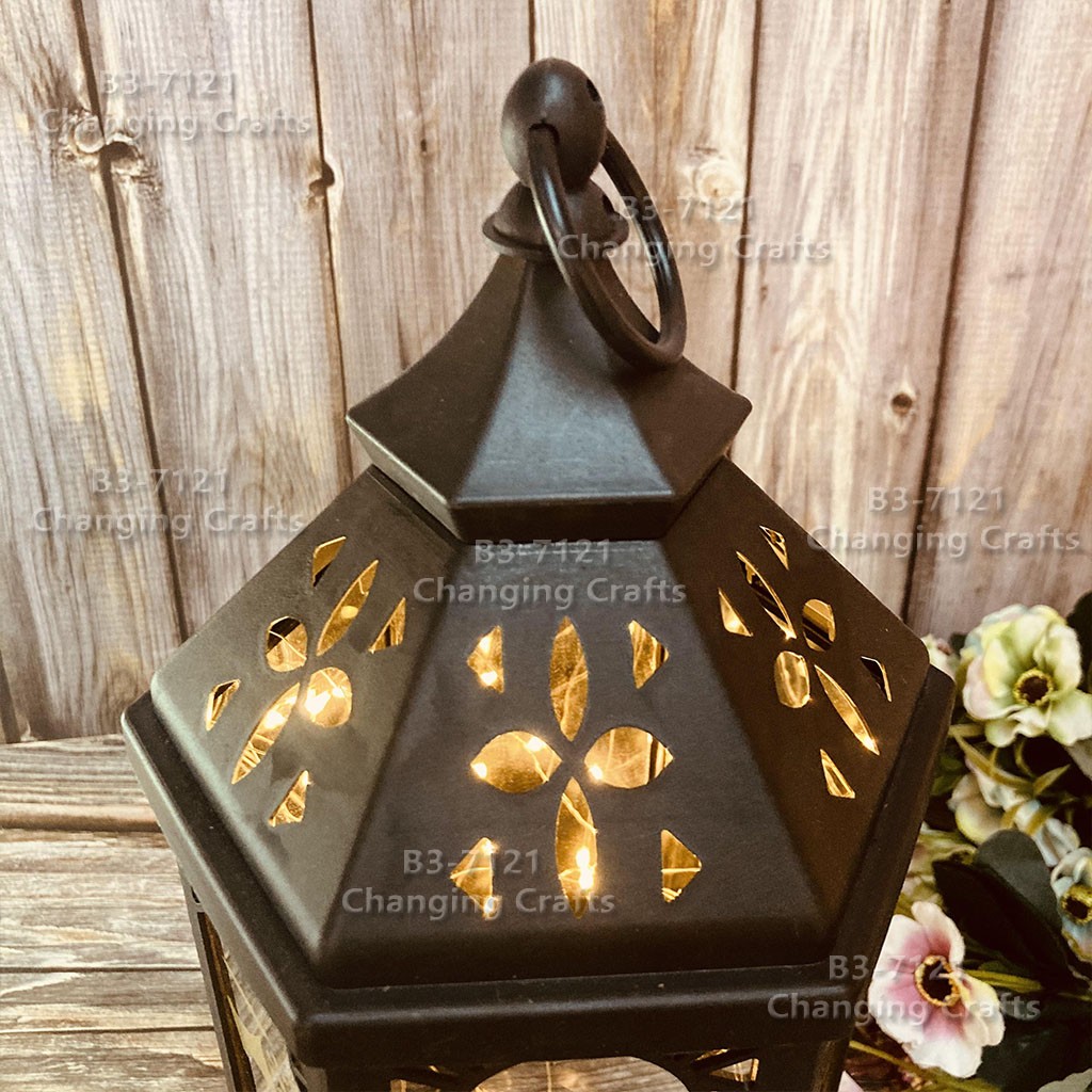 Ramadan Christmas lantern, antique kerosene flame, plastic creative decoration, electronic candle stand, imported cross-border wholesale, street stall, Douyin bestseller, wedding road guide, LED horse lantern, soft decoration prop, fireplace RK006 detail image 11
