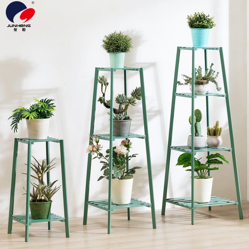 Flower shelf living room multi-layer flower pot balcony flower shelf shelf pot plant indoor green pot meat iron art