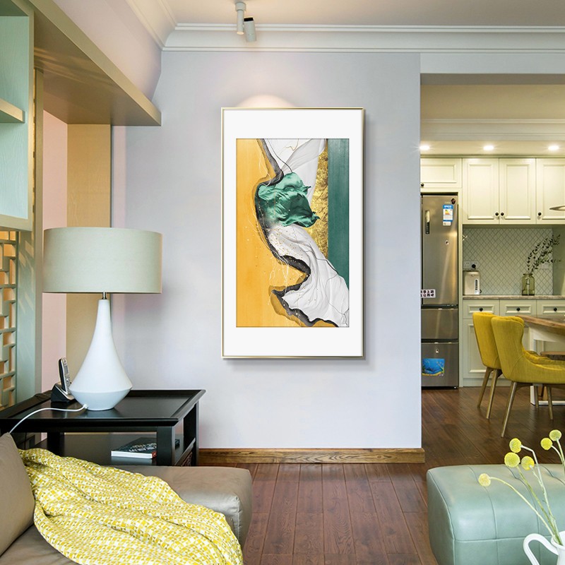 The Entrance Porch Decoration Painting Vertical Version Simple Modern Simple European Corridor Corridor Porch Star Diamond Gilding Item Picture