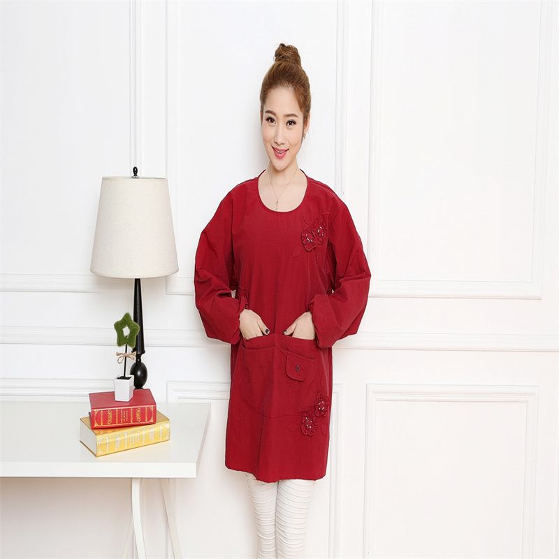 Odo knitted daily necessities long short sleeve apron overalls baking set overalls 3 thumbnail