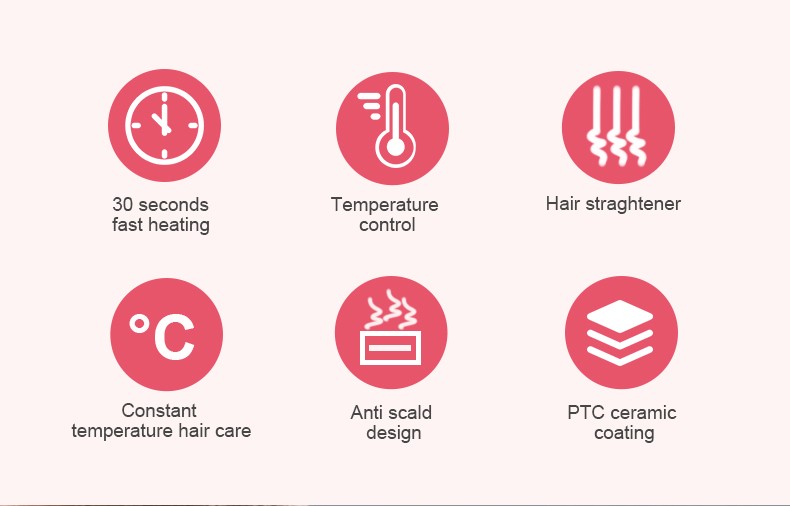 DALING-5010 Women's Hair Curler, Plug-in Women's hair curler, Hair Salon, bangs wholesale Cross-border detail image 2