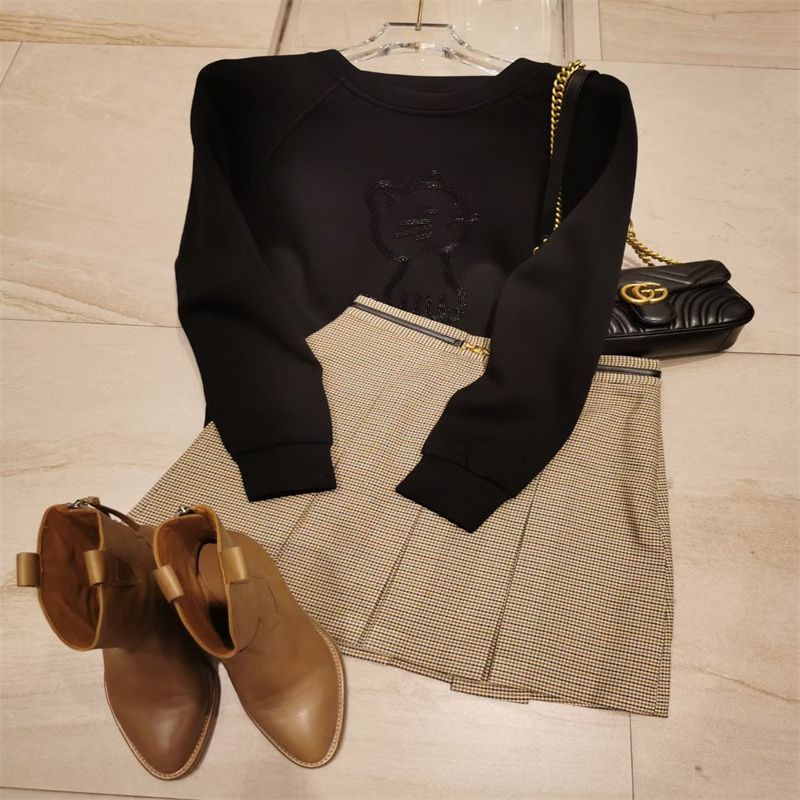 新款时尚潮流设计款上衣衫女早秋2021新款慵懒百搭通类薄款女装187