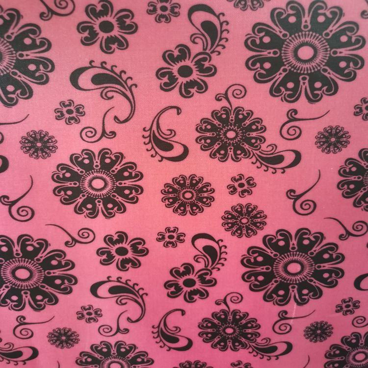 Color dinkin print series estampado floral rico 100% poliéster tejido en la parte inferior con espuma de PVC Specification image