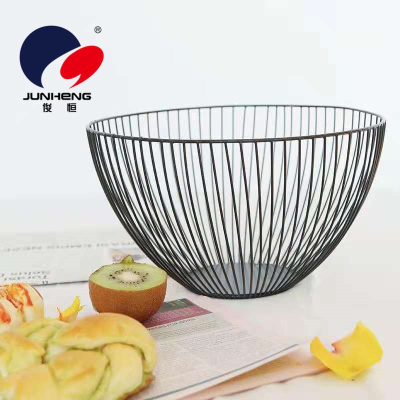 Nordic iron fruit basket creative storage drain basket home living room fruit basket a snack hollowed out over the basin full figure