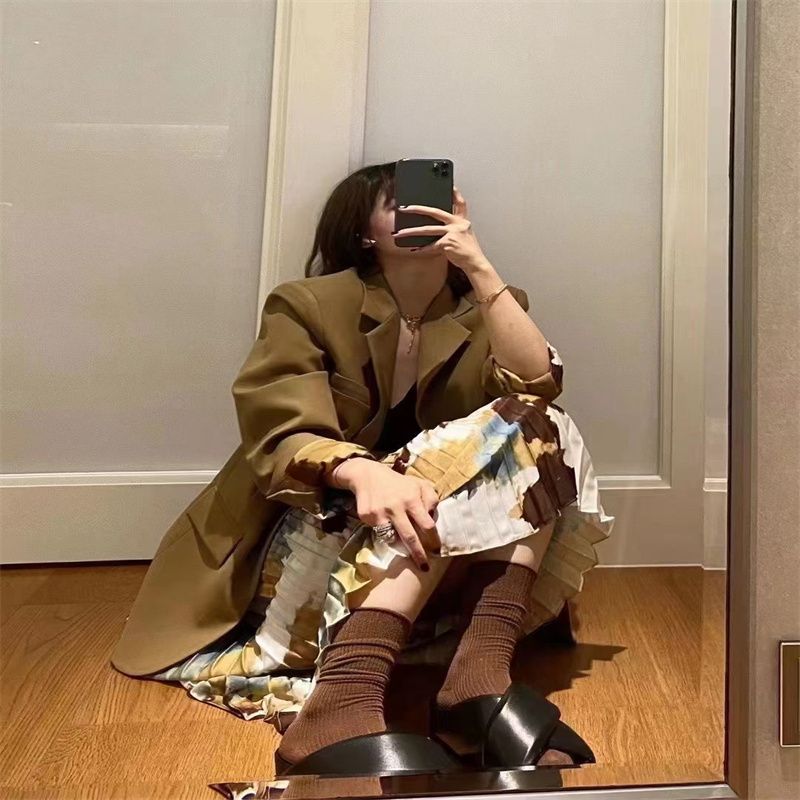 新款时尚潮流设计款上衣衫女早秋2021新款慵懒百搭通类薄款女装56