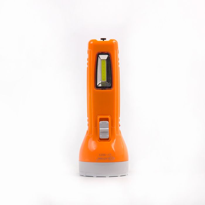 Plastic flashlight with side light