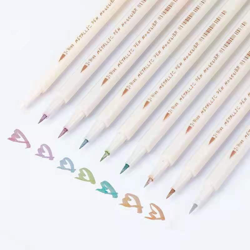 双头金属色油漆笔彩色涂鸦绘画笔手账标记笔详情图3