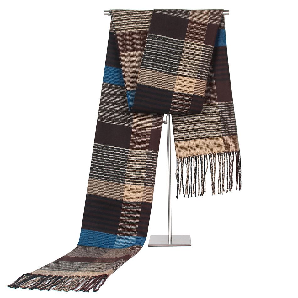 New Autumn And Winter Korean Plaid Middle-Aged And Elderly Men's Scarf Men's Imitation Cashmere Warm Neck Promotional Gifts