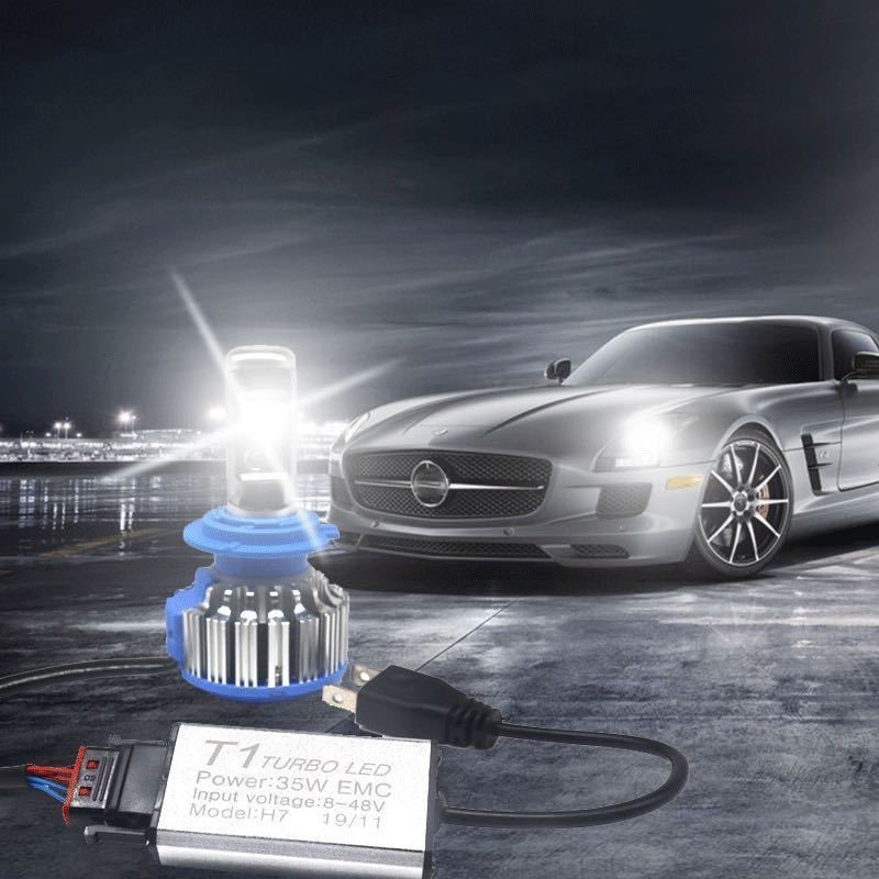 T1 car LED headlights H11, H4, H7 detail image 1