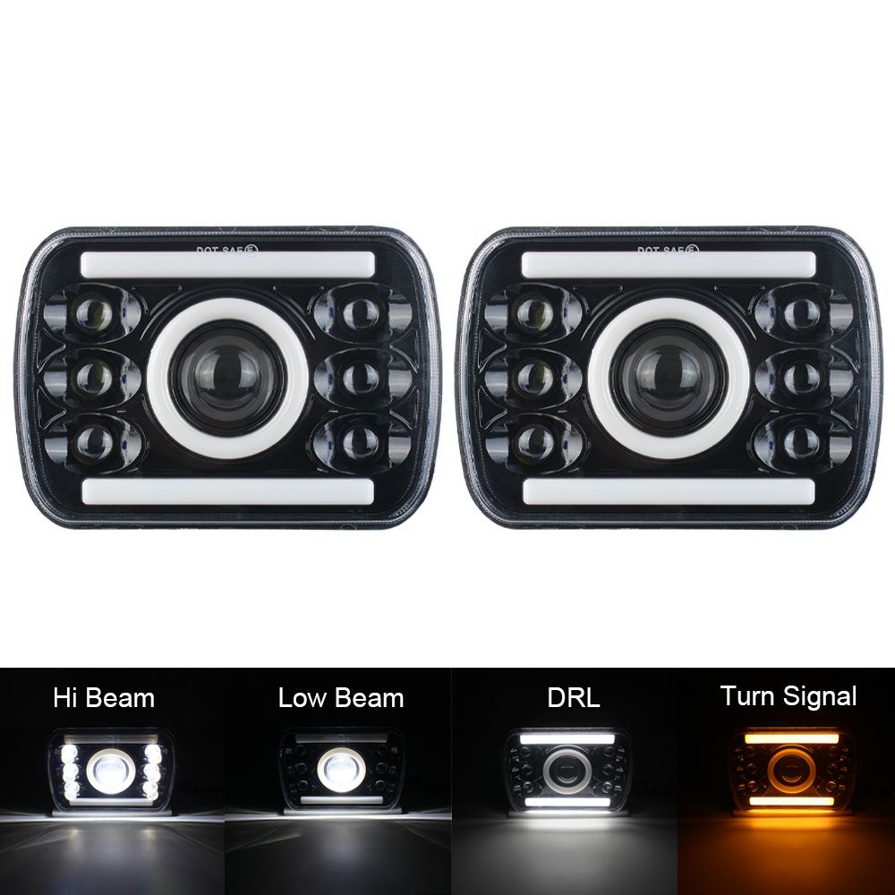 7-inch square car lights, LED work lights, motorcycle lights