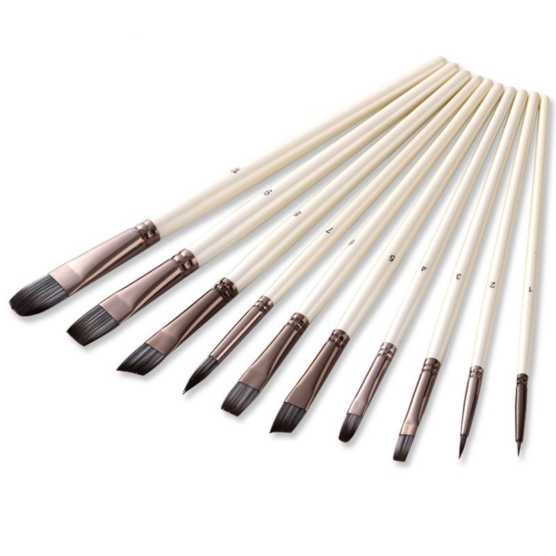Top 10 Best-selling Silver nylon wool mixed combination custom watercolor oil painting Acrylic artist brushes on Amazon in 2021 detail image 3