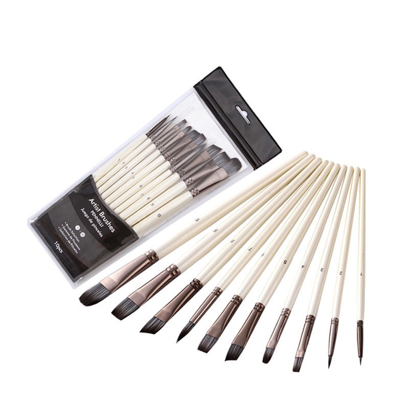 Top 10 Best-selling Silver nylon wool mixed combination custom watercolor oil painting Acrylic artist brushes on Amazon in 2021 detail image 1