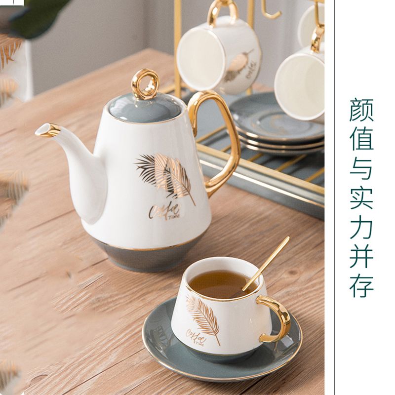Ceramic water sets, tea sets, coffee sets, flower tea sets, light luxury tea set sets, Nordic ceramic simple porcelain cups Item Picture