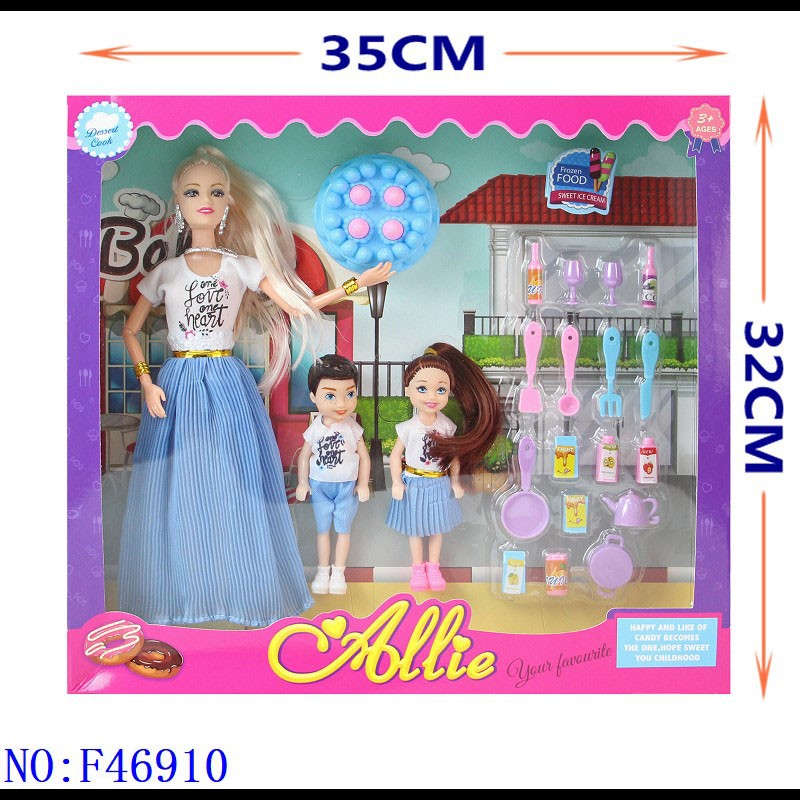 30厘米9关节实身 2D彩印 亲子系列娃娃玩具 蛋糕派对  义乌小商品外贸批发   F46910详情图2