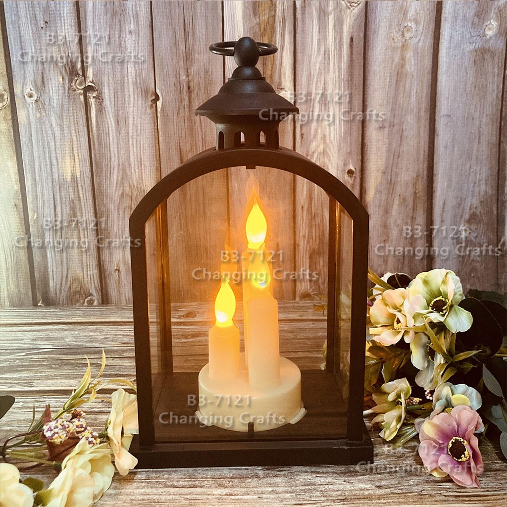 Ramadan Christmas lantern, antique kerosene flame, plastic creative decoration, electronic candle stand, imported cross-border wholesale, street stall, Douyin bestseller, wedding road guide, LED horse lantern, soft decoration prop, fireplace RK031 detail image 15