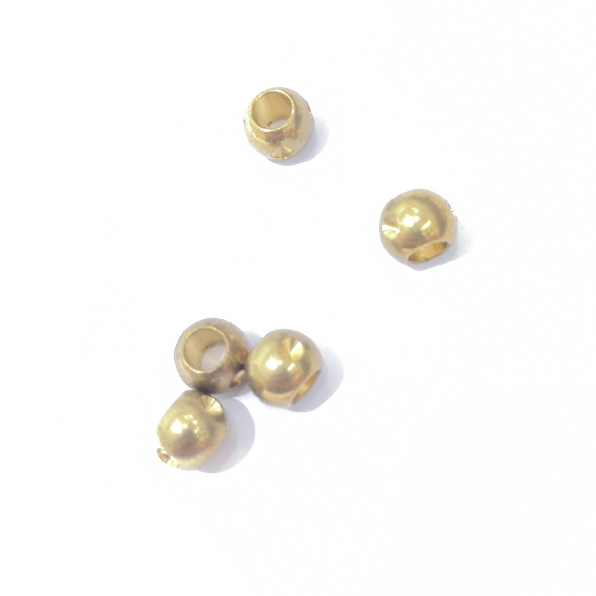 Aotong jewelry accessory TA00635 straight hole round bead set with 3 drill positions