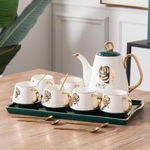 陶瓷水具茶具咖啡具花茶具轻奢风茶具套装北欧陶瓷简约瓷器杯子