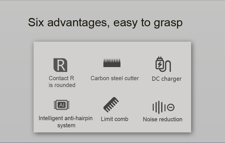 DALING-1001 Hair clipper, rechargeable electric clipper, silent hair clipper for adults, infants and children, electric hair shaver, wholesale for export pic 2