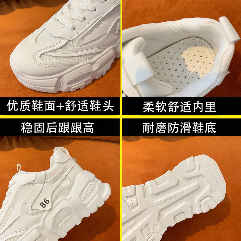 小白鞋女2021新款爆款女鞋秋百搭老爹鞋ins学生轻便休闲运动鞋夏细节图