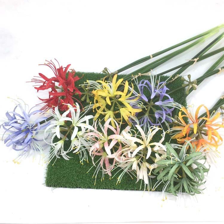 Artificial flowers such as wind and rain orchid, Red spider lily, and red spider lily, artificial flower shooting props, home living room photography, wedding decoration flowers Specification image