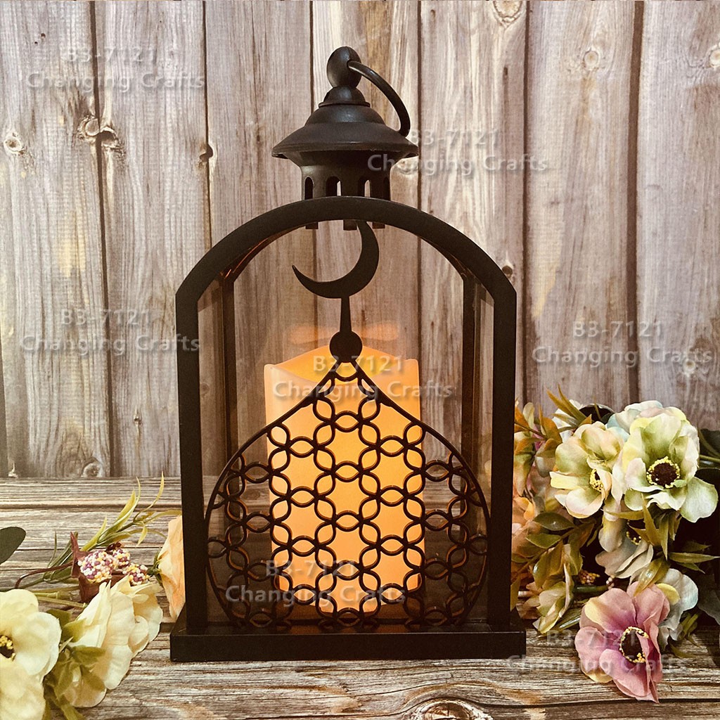 Ramadan Christmas lantern, antique kerosene flame, plastic creative decoration, electronic candle stand, imported cross-border wholesale, street stall, Douyin bestseller, wedding road guide, LED horse lantern, soft decoration prop, fireplace RK031 detail image 14