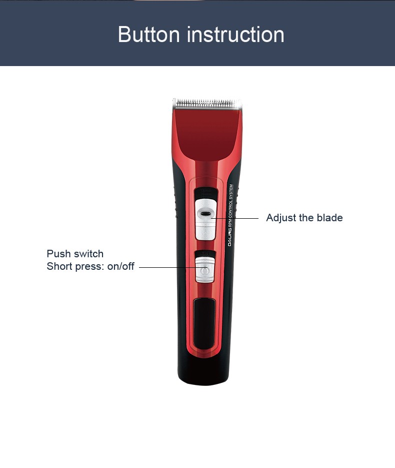 DALING-1001 Hair clipper, rechargeable electric clipper, silent hair clipper for adults, infants and children, electric hair shaver, wholesale for export pic 12