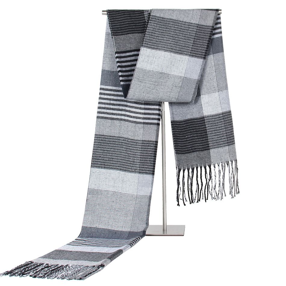 Autumn And Winter New Korean Plaid Middle-Aged And Elderly Men's Scarf Men's Imitation Cashmere Warm Neck Giveaway Promotional Products
