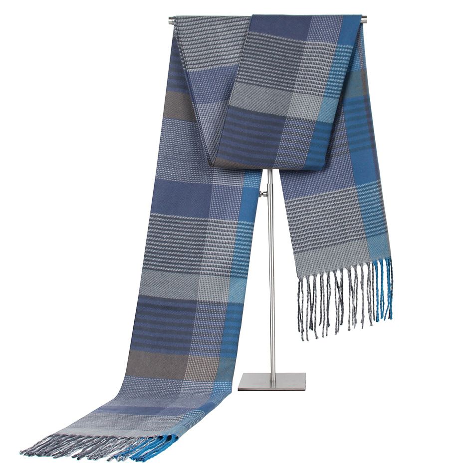 Manufacturers Direct Sales In Autumn And Winter New Korean Plaid Middle-Aged And Elderly Men's Scarf Men's Imitation Cashmere Warm Neck Giveaway Promotional Products