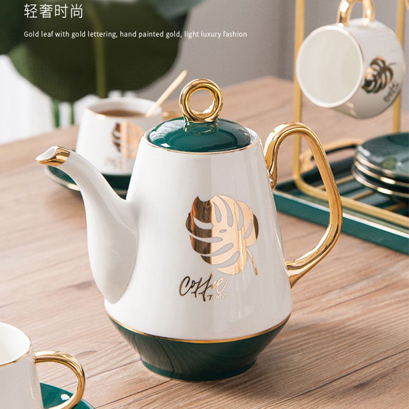 Ceramic water sets, tea sets, coffee sets, flower tea sets, light luxury tea set sets, Nordic ceramic simple porcelain cups Specification image